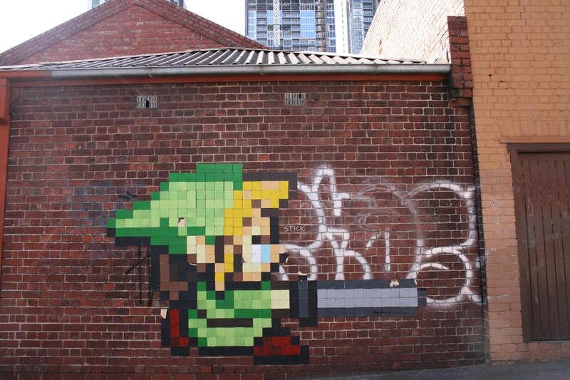 Pixel Art of Link — Green, Urban