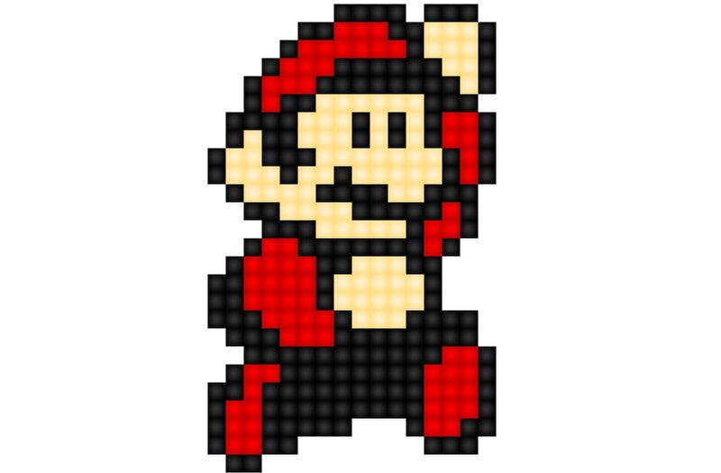 Pixel Art of Mario — Red, Playful, Pixel Art, Red Hat