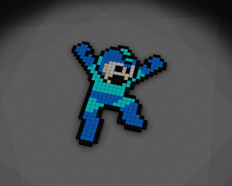Pixel Art of Megaman — Blue