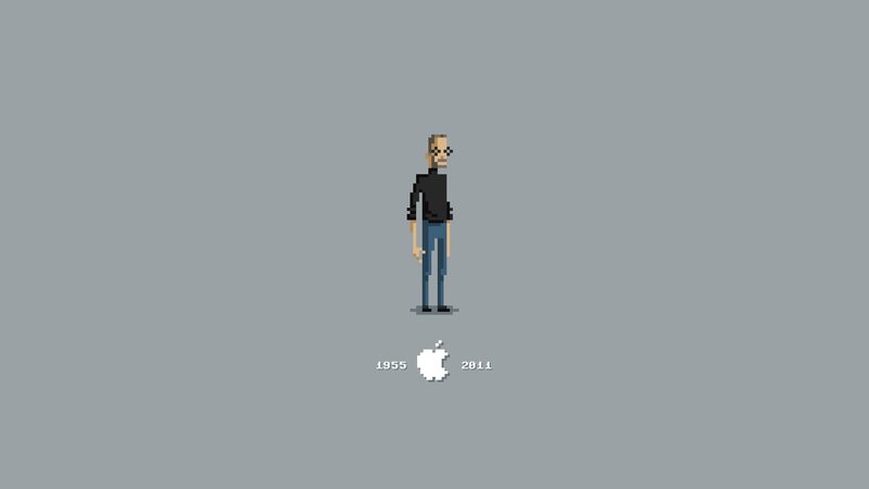 Pixel art of Steve Jobs
