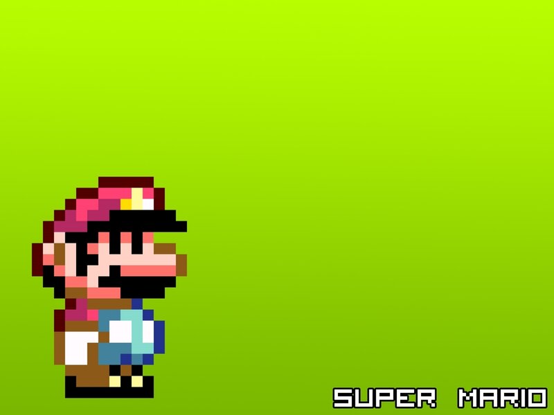 Pixel art of Super Mario