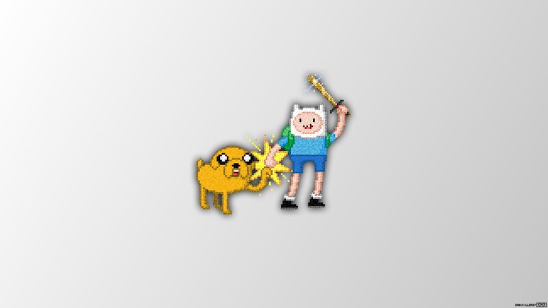 Pixel Art of Two Characters — Yellow