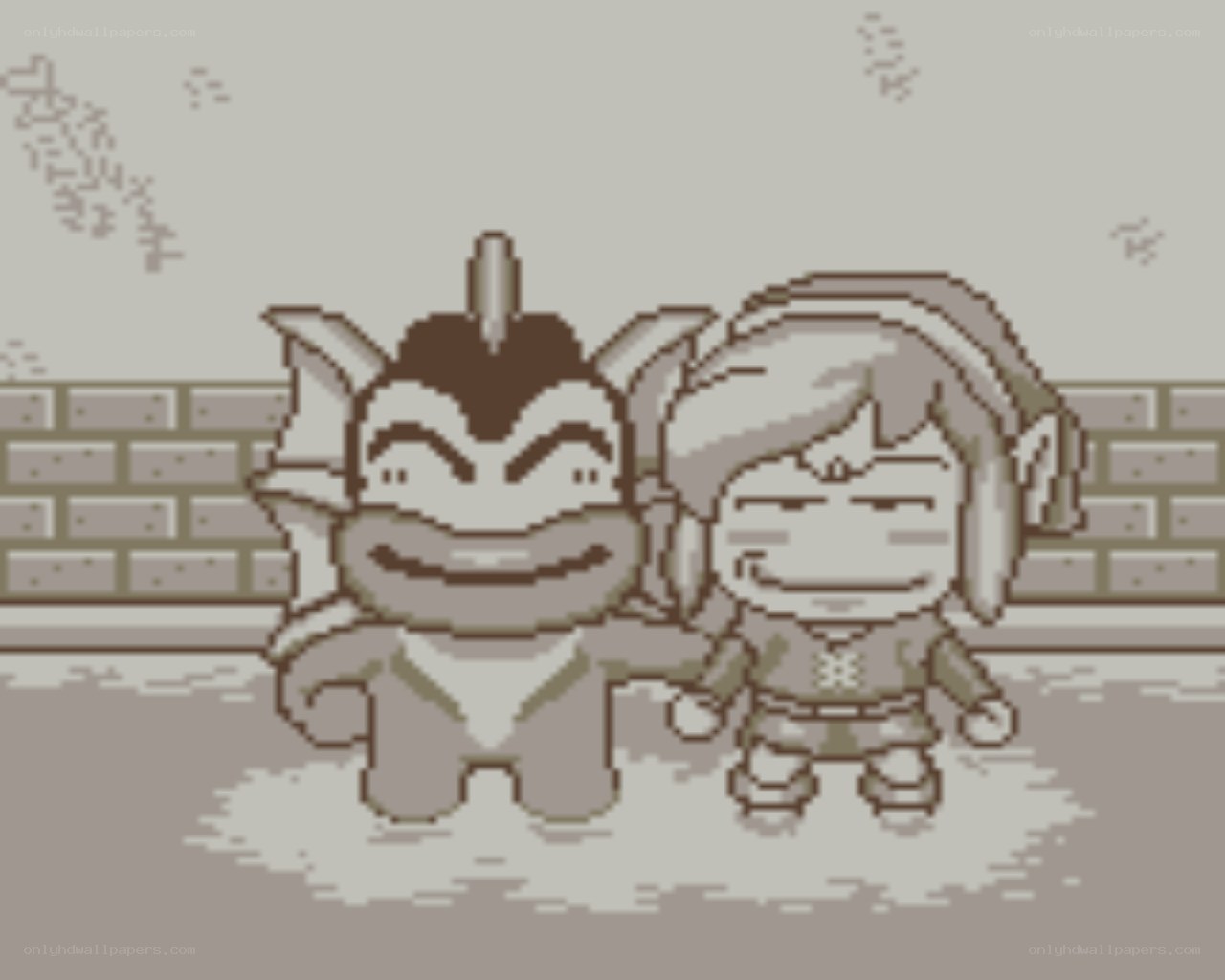 Pixel art of two characters