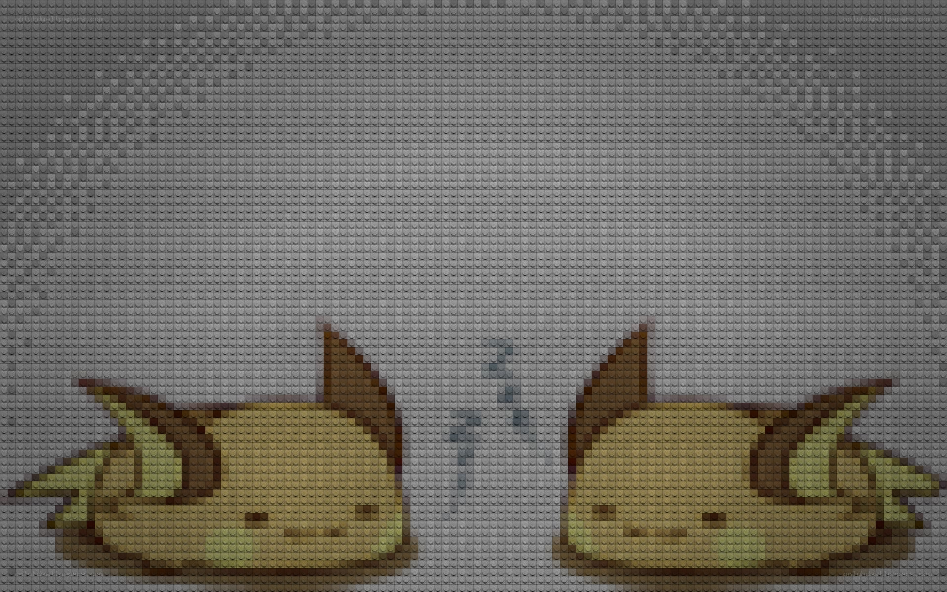 Pixel art of two sleeping creatures
