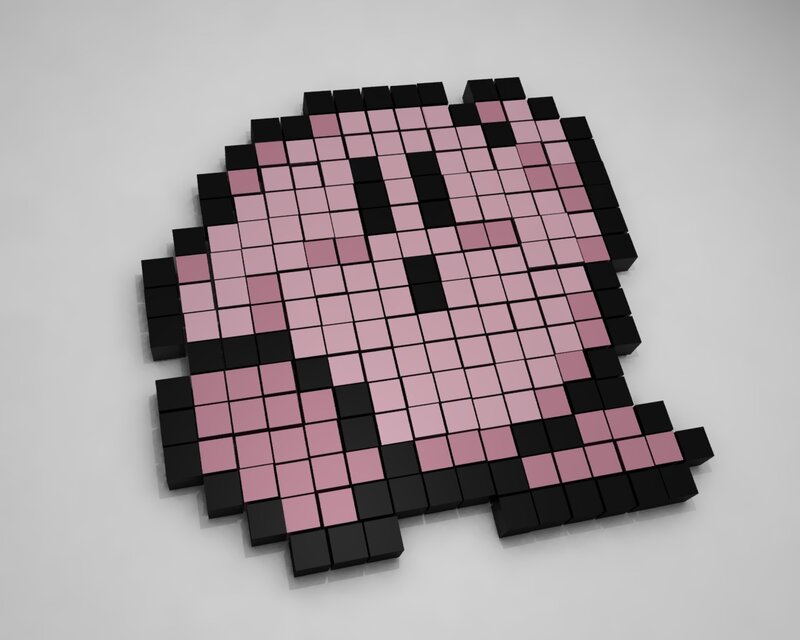 pixel art pig character