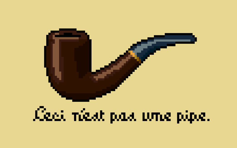 Pixel art pipe illustration