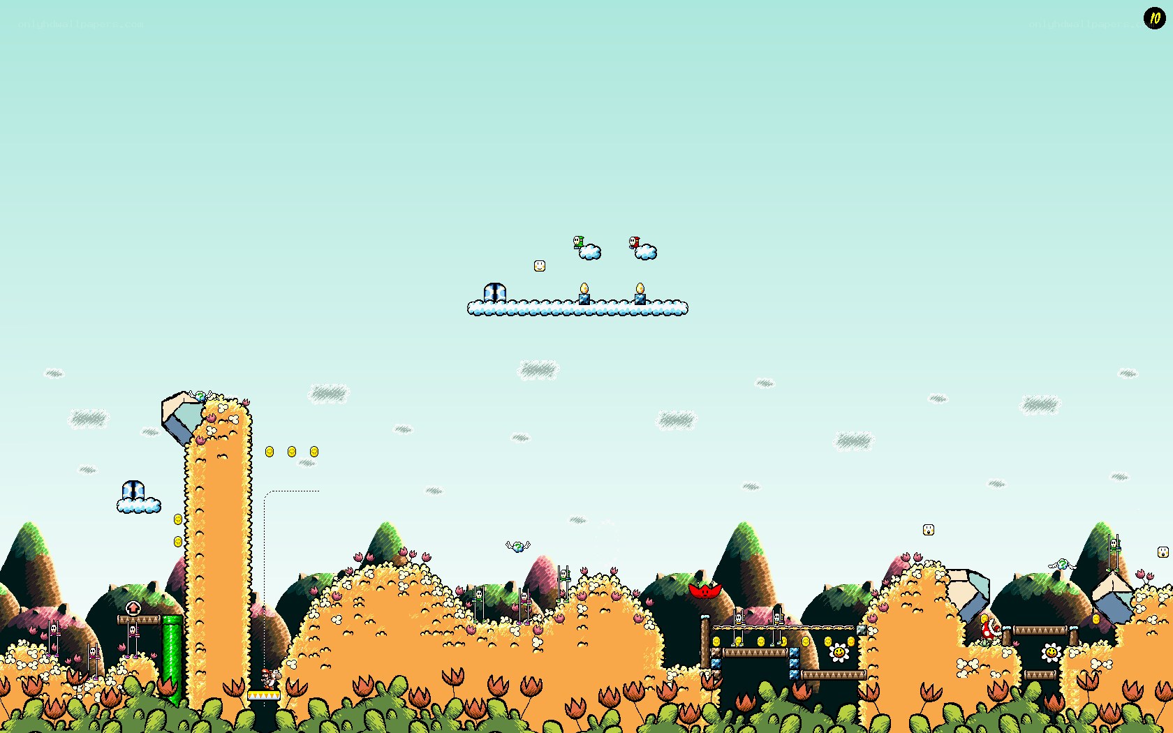 Pixel art platformer level