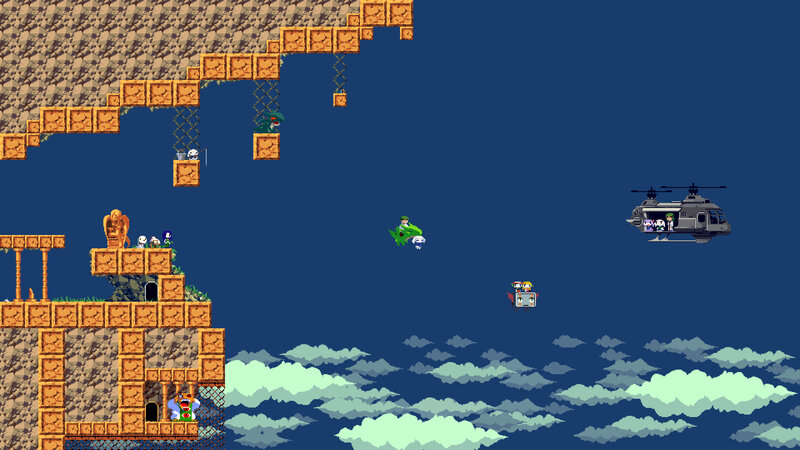 Pixel art platformer scene