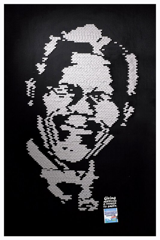 Pixel art portrait of a man