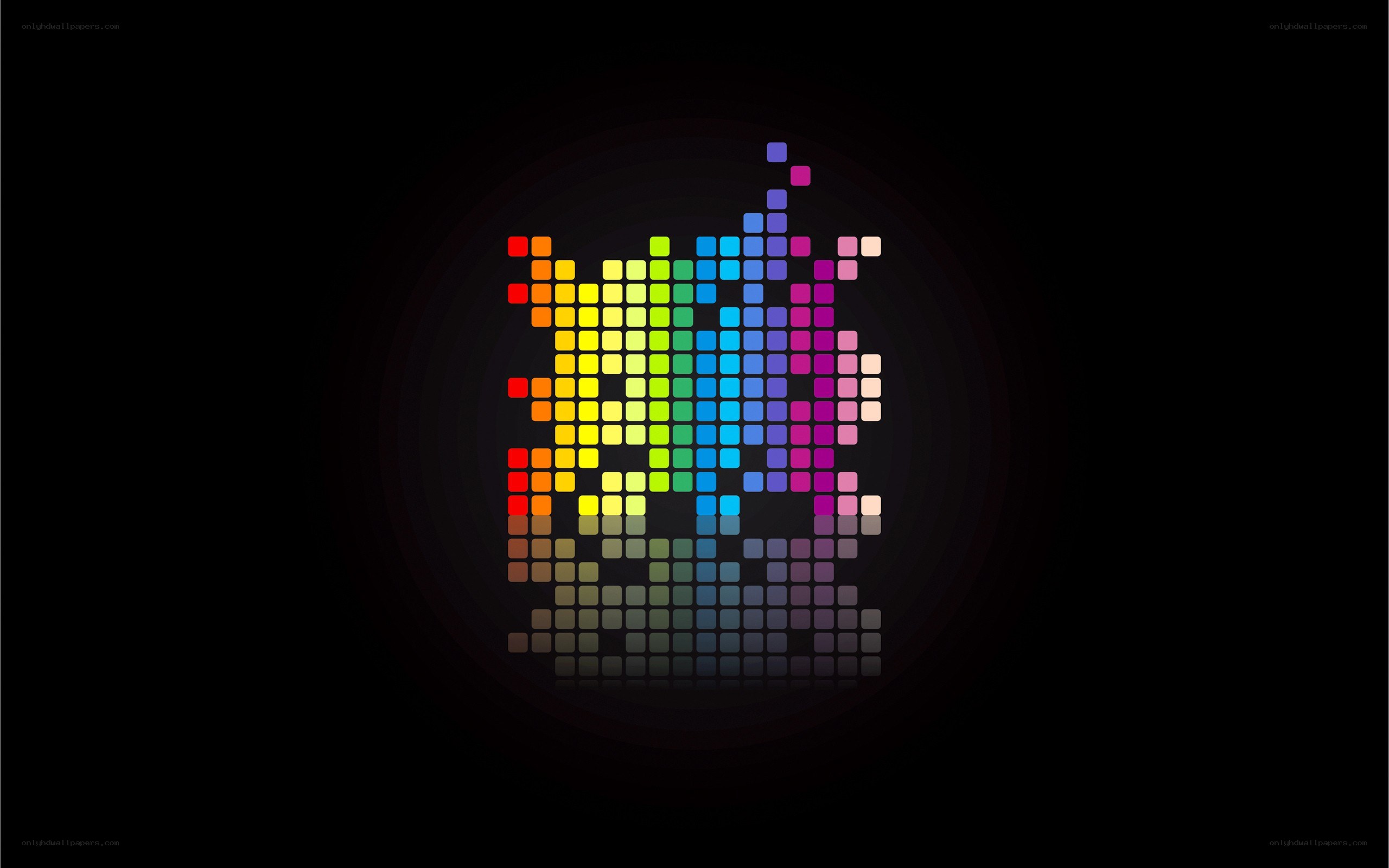 pixel art rainbow logo