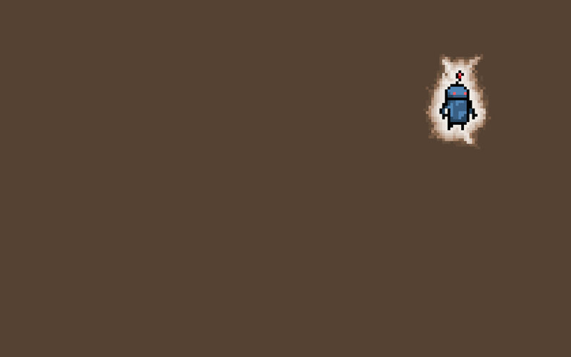 pixel art robot character