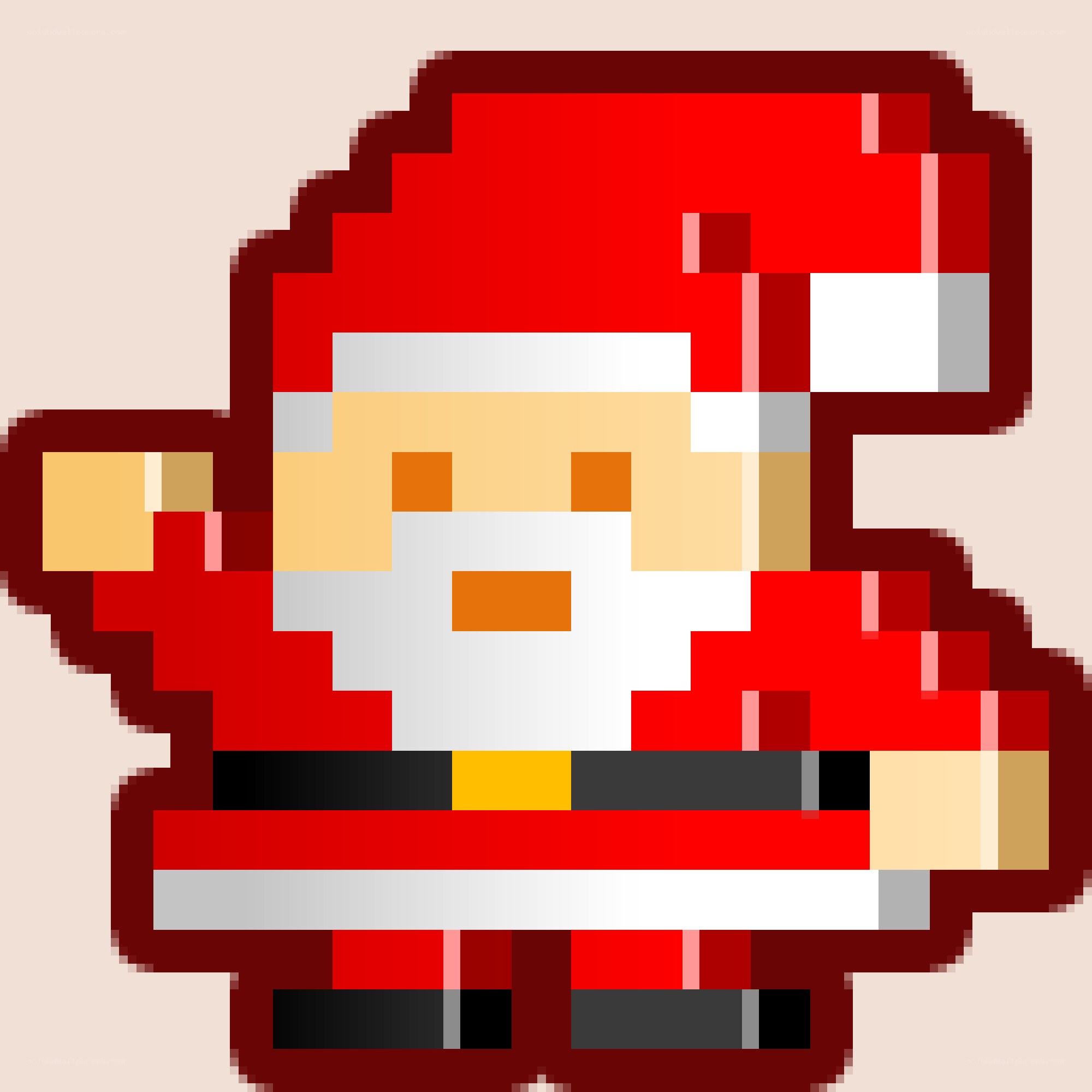 pixel art santa claus