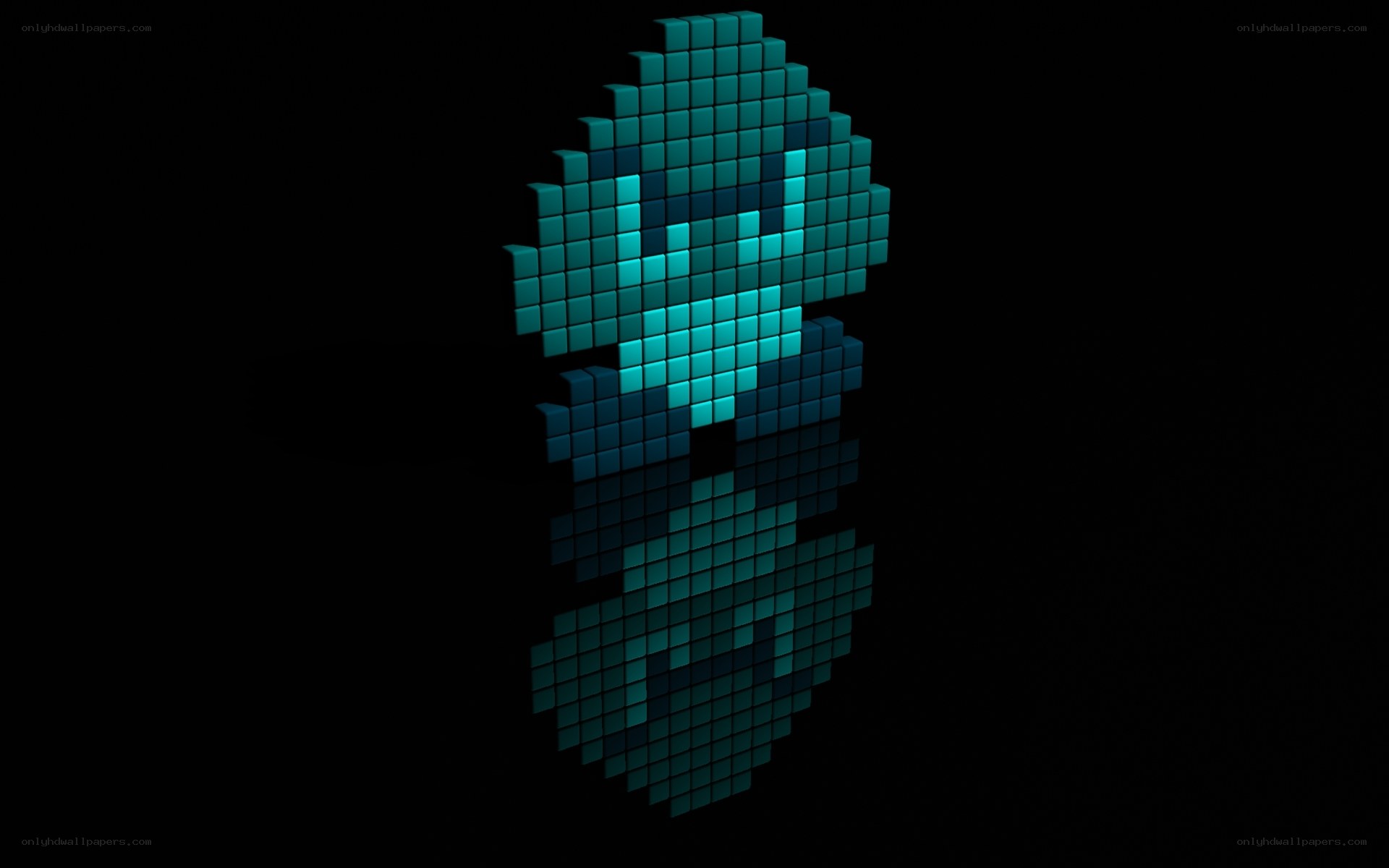 pixel art skull design