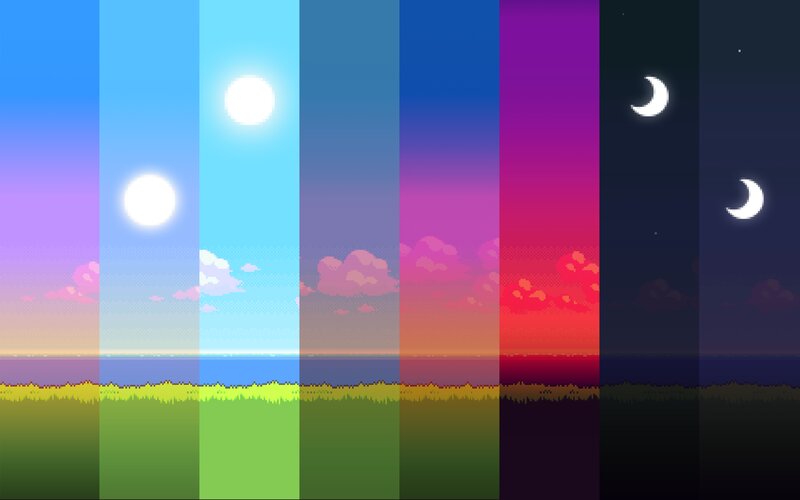 Pixel Art Sky Panels