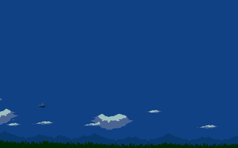 pixel art sky with clouds