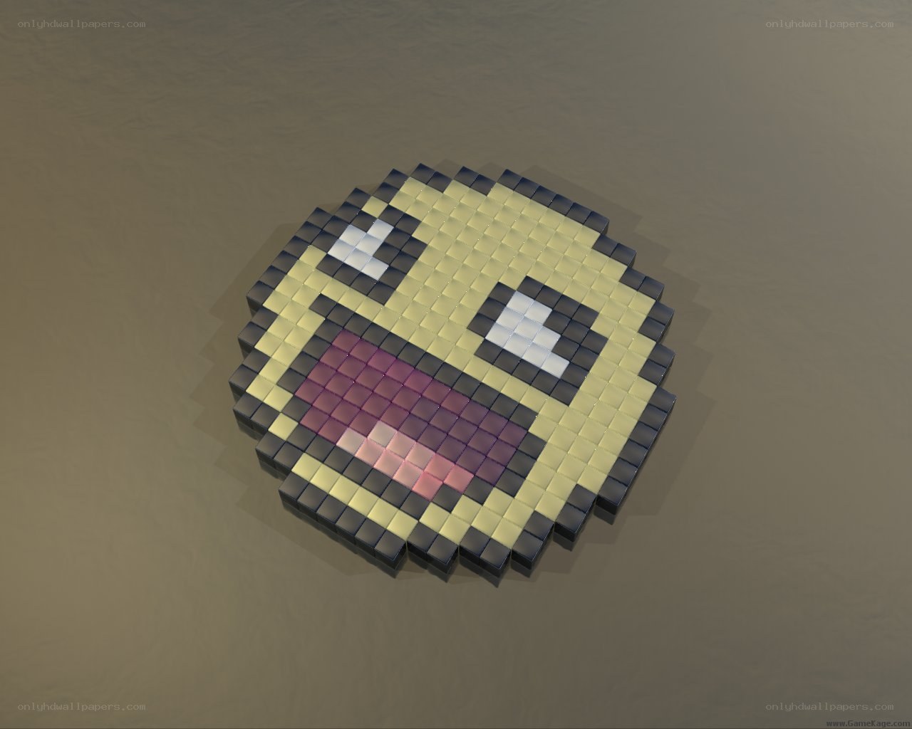pixel art smiley face