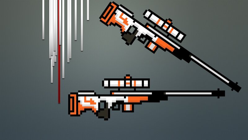 Pixel Art Sniper Rifles