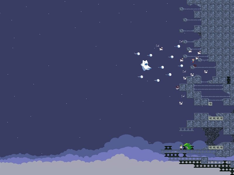 Pixel art space platformer