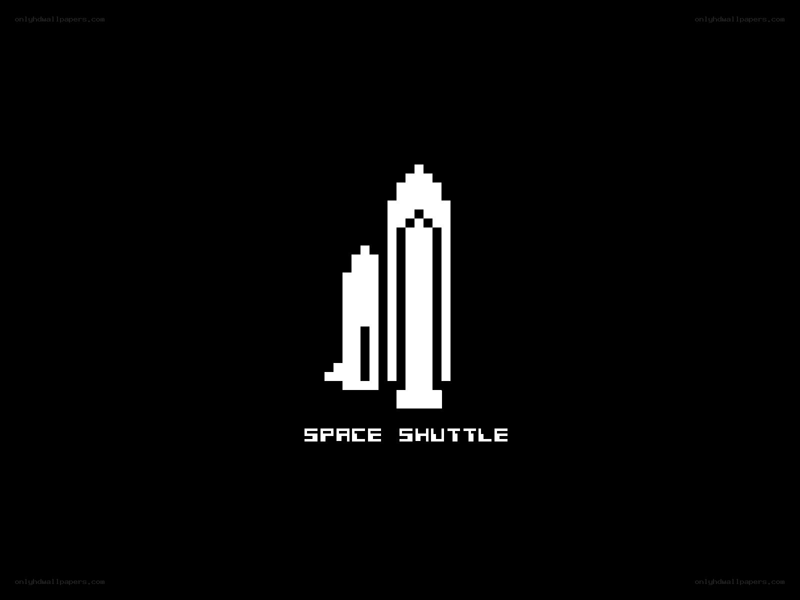 Pixel art space shuttle