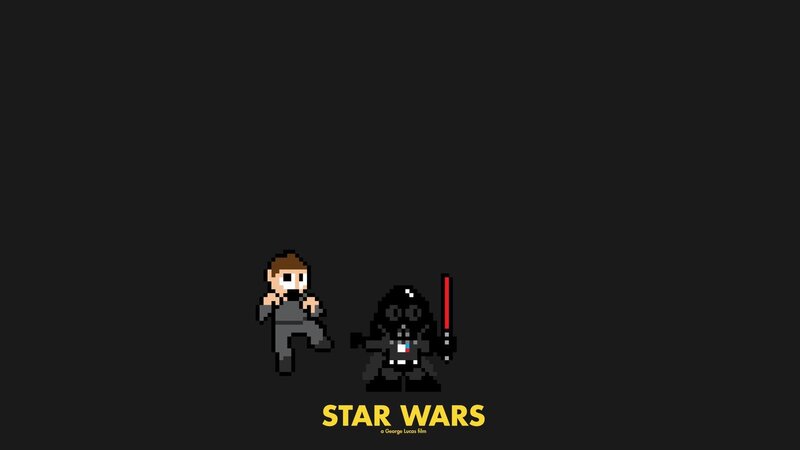 Pixel art Star Wars scene