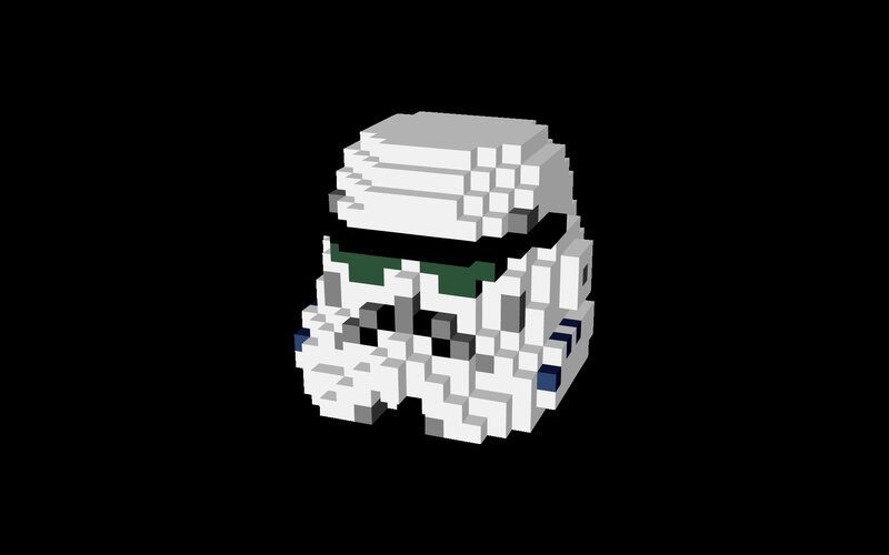 pixel art stormtrooper helmet
