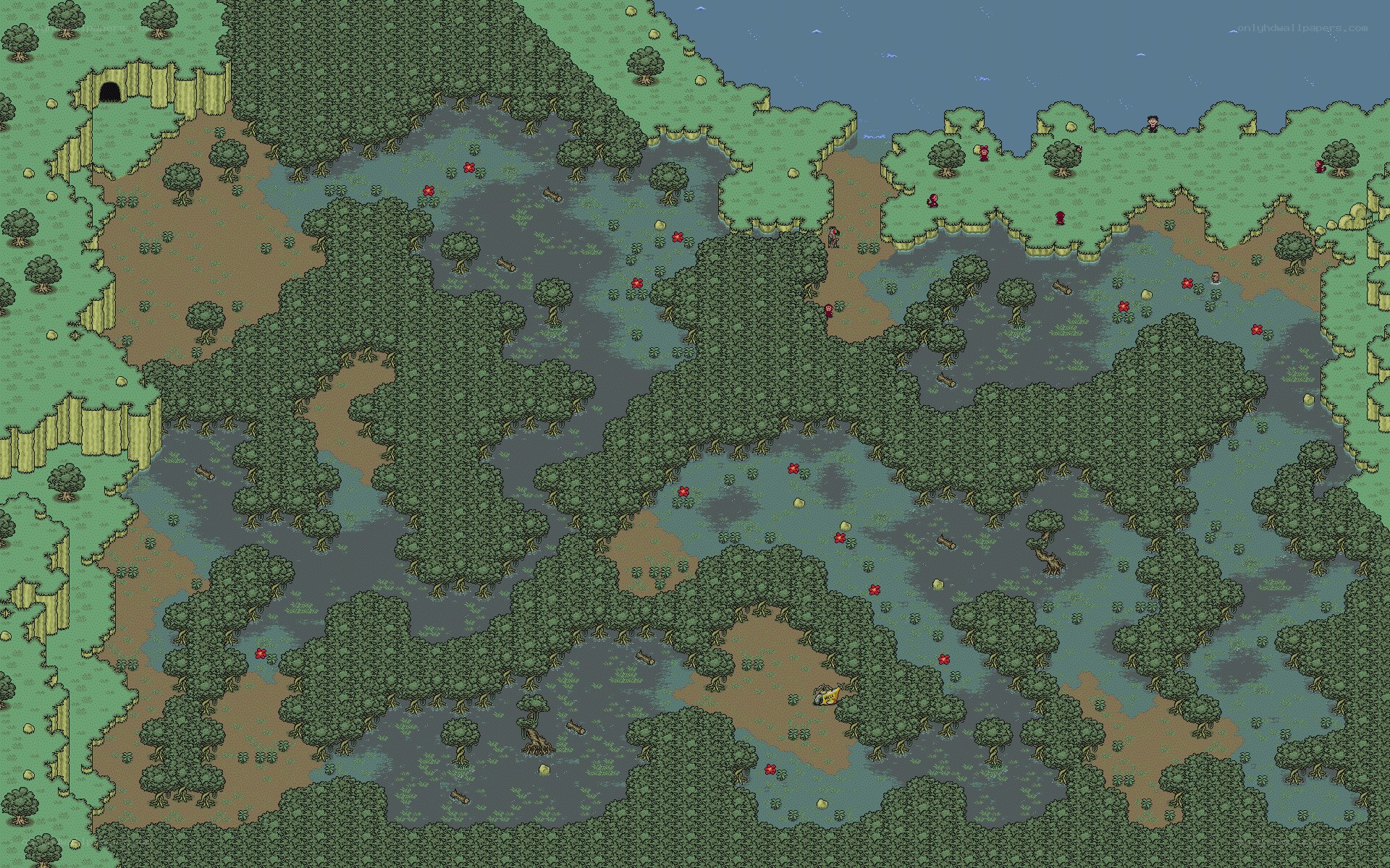 pixel art swamp map