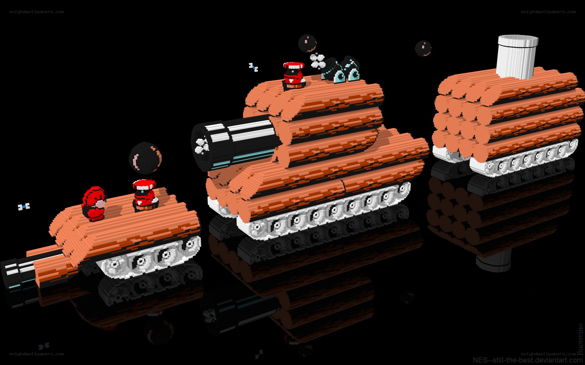 Pixel art tank vehicles