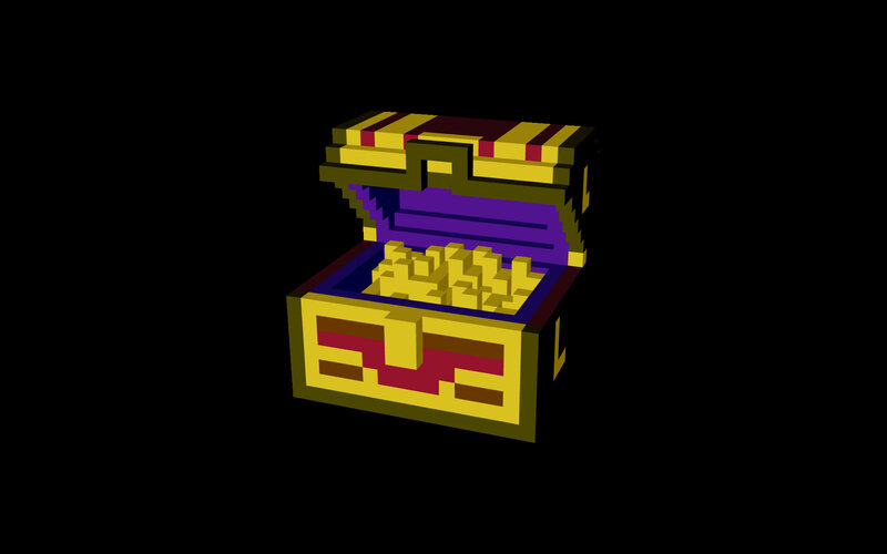 pixel art treasure chest