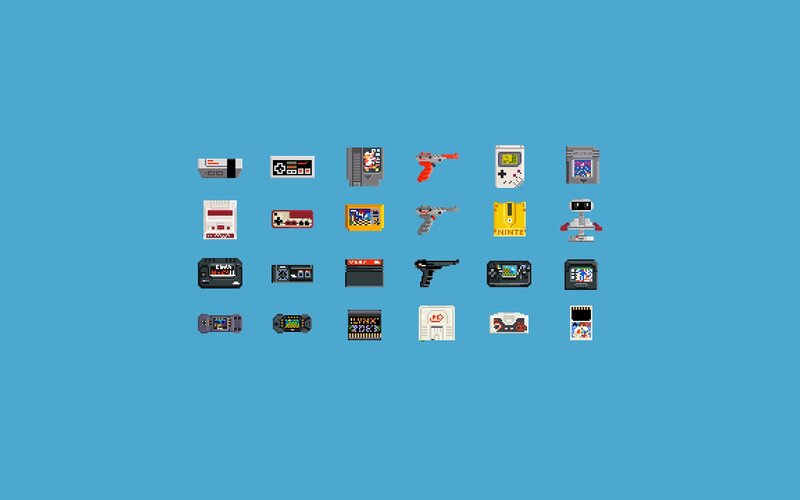Pixel Art Video Game Items