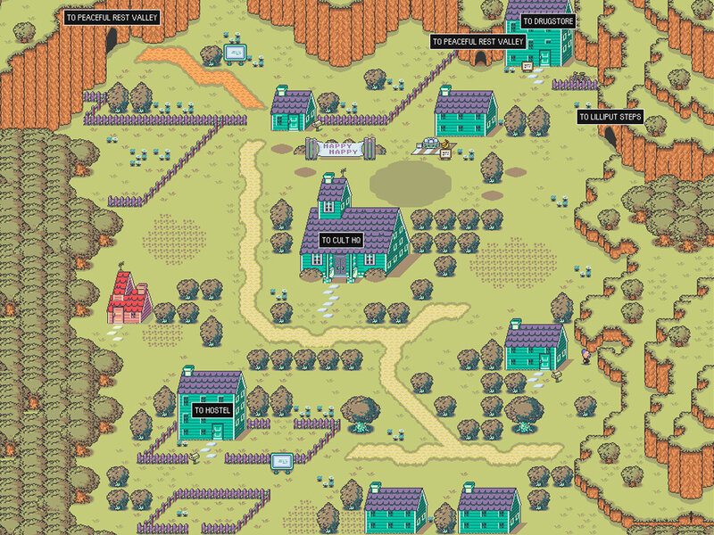 Pixel art village map