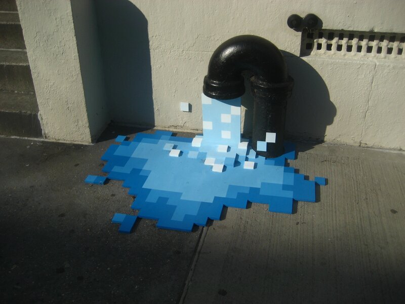 Pixel Art Water Puddle