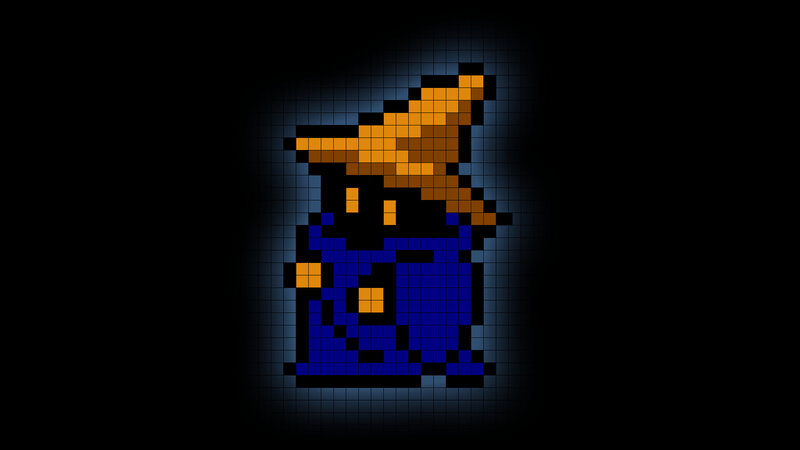 Pixel Art Wizard — Blue, Dramatic