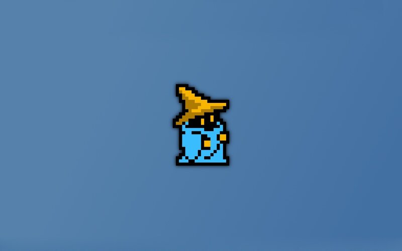 Pixel Art Wizard — Blue, Neutral