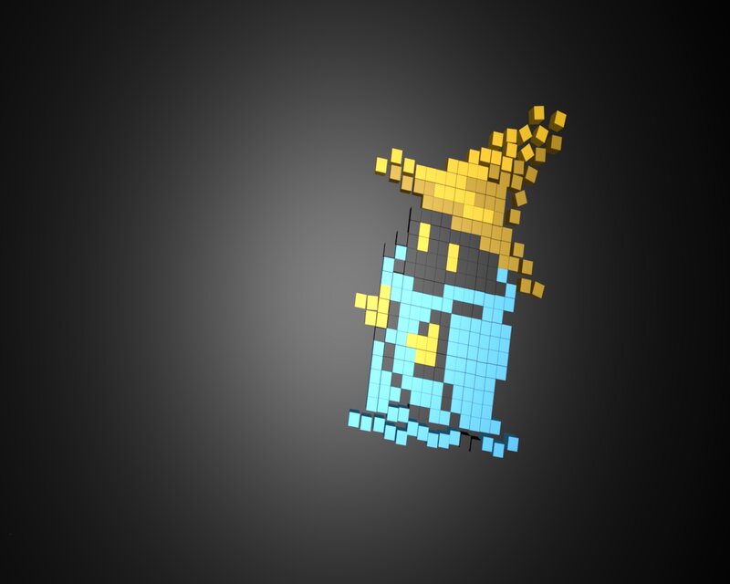 pixel art wizard character