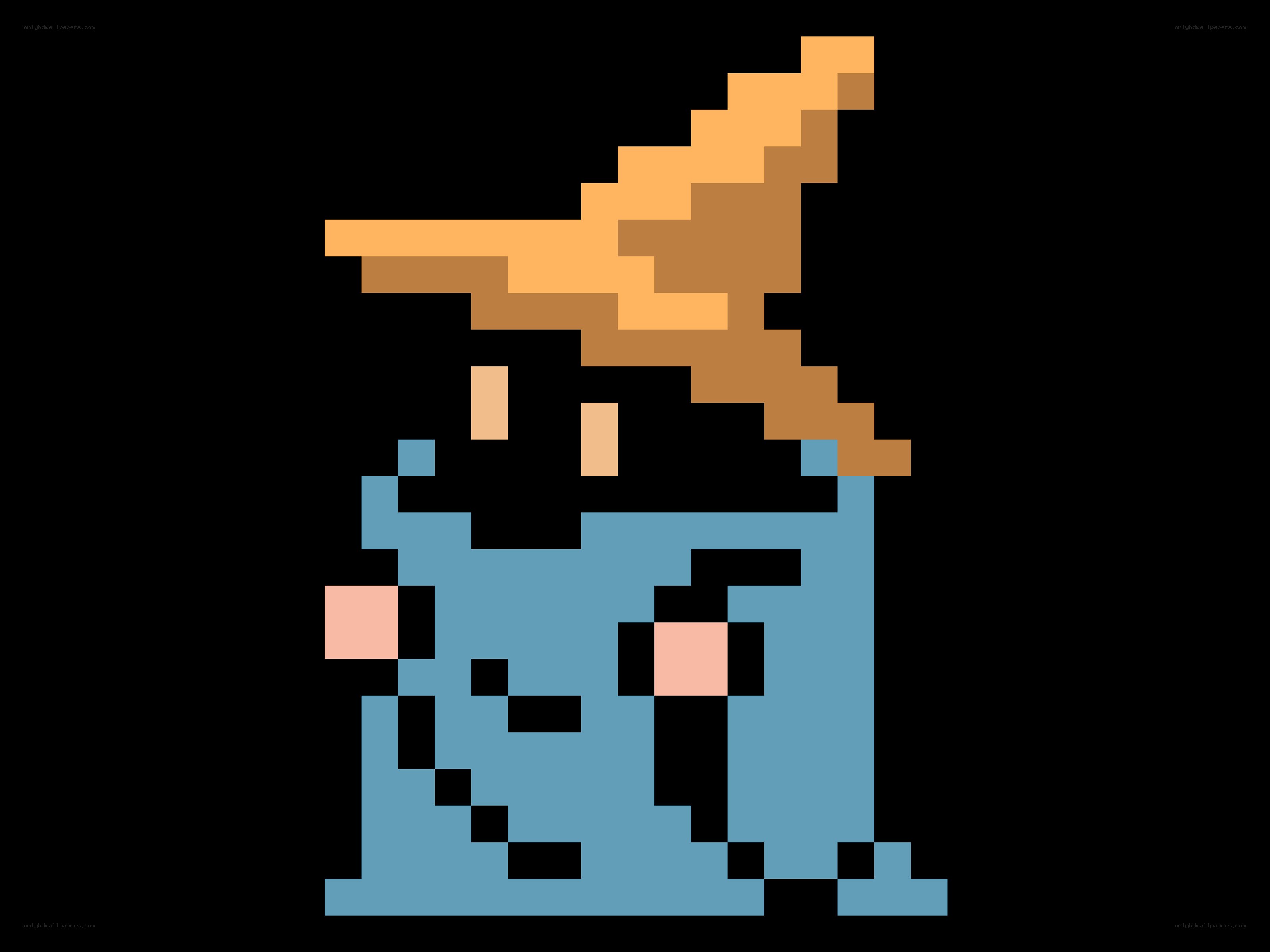 pixel art wizard character