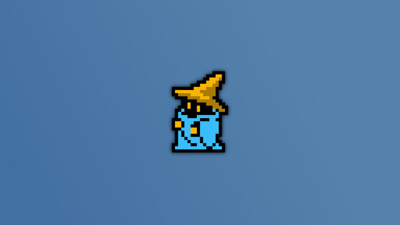 Pixel art wizard character
