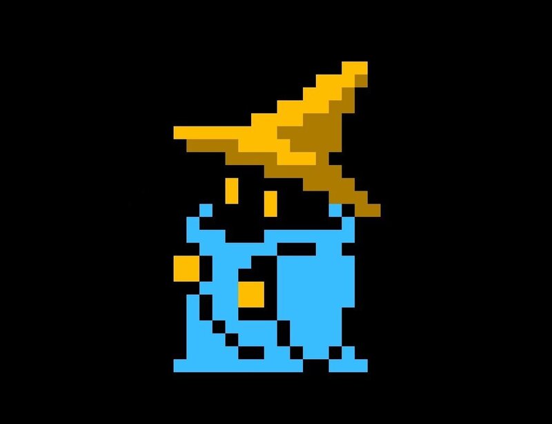 pixel art wizard character