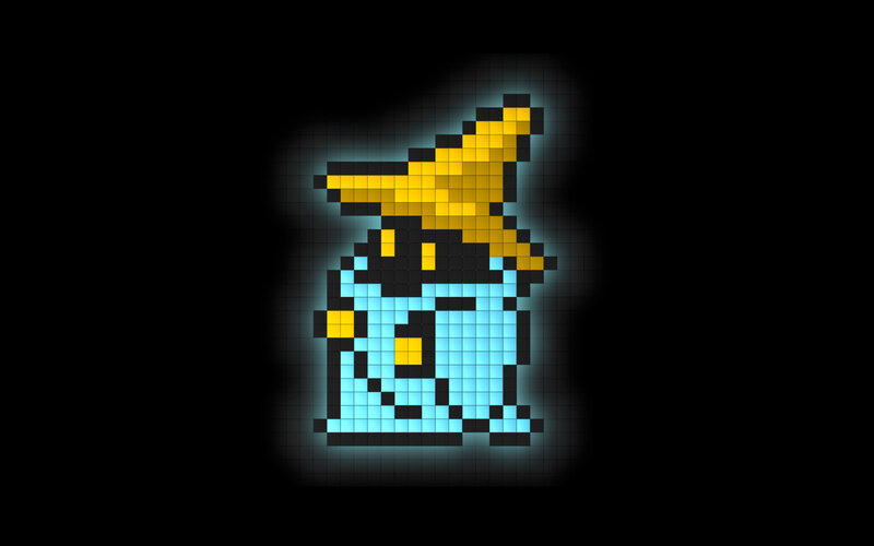 Pixel Art Wizard — Yellow, Mysterious