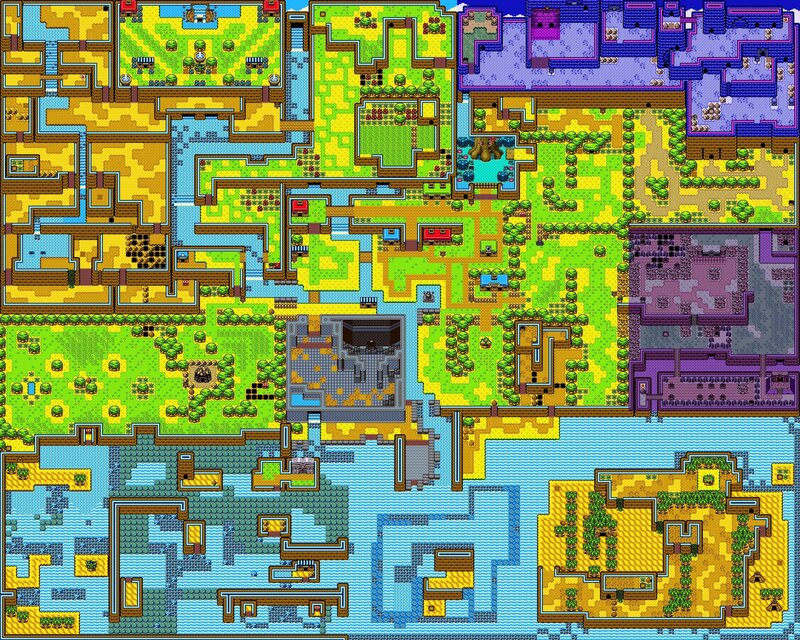 pixel art world map
