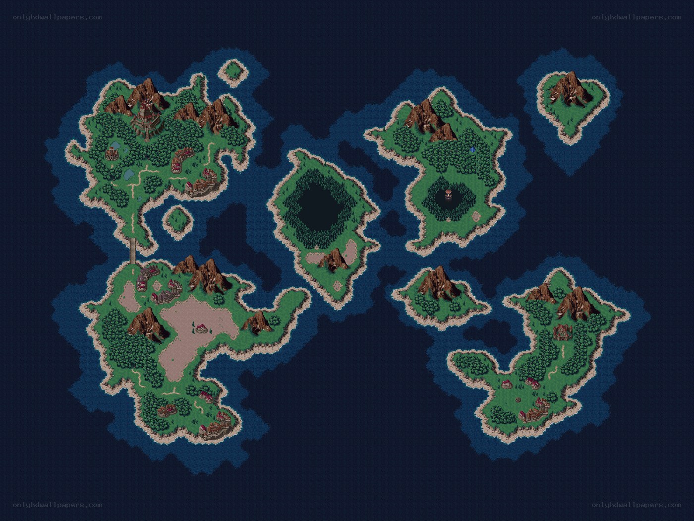 pixel art world map