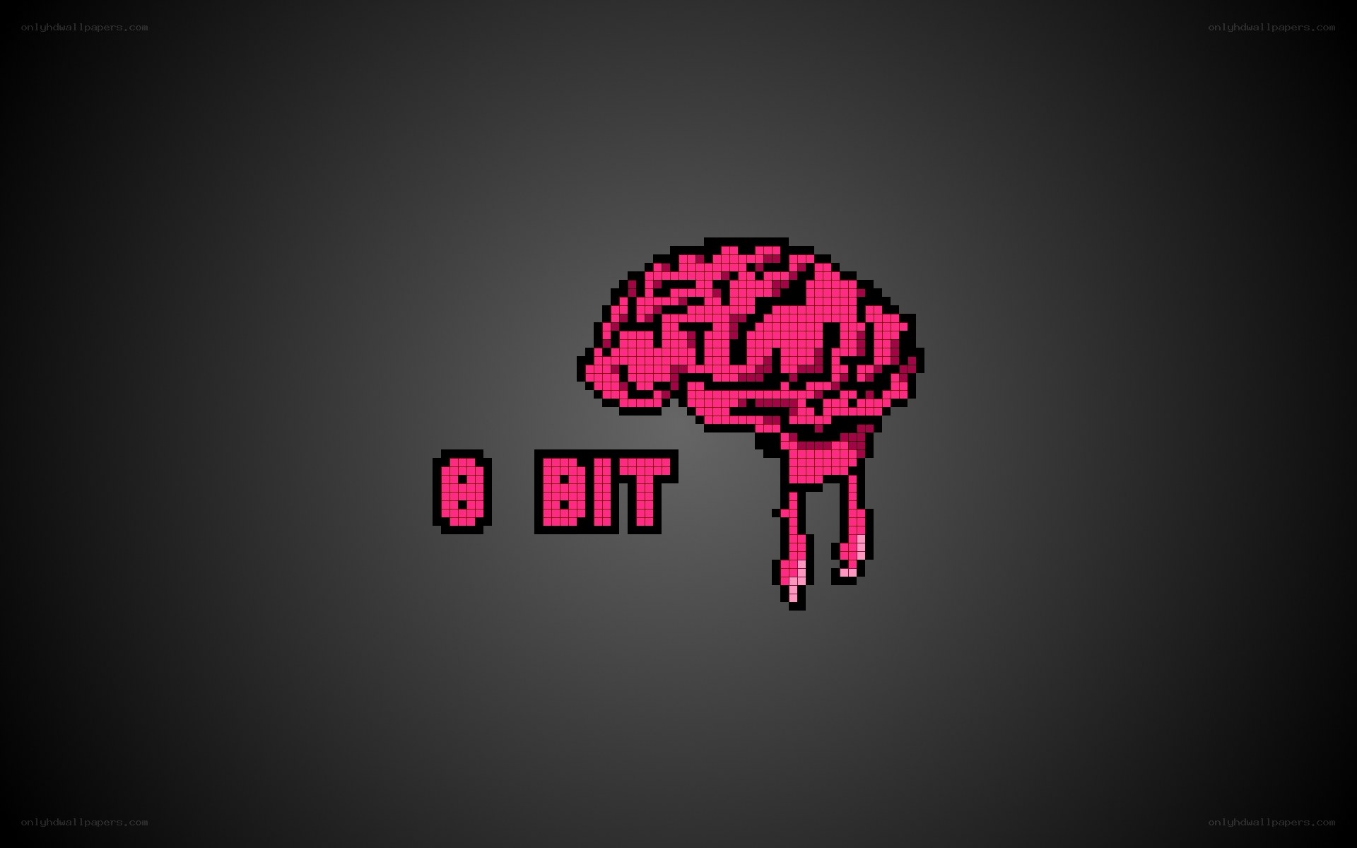 Pixel brain with dripping effect