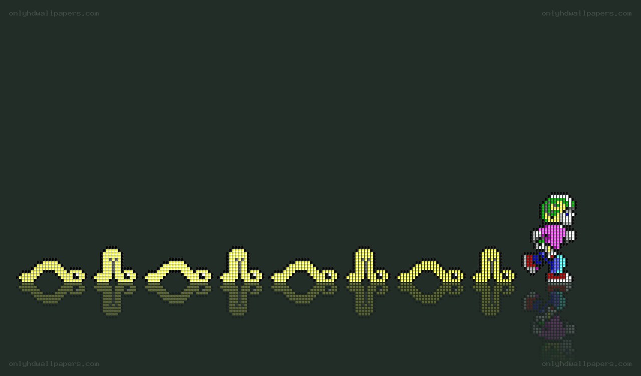 Pixel character running