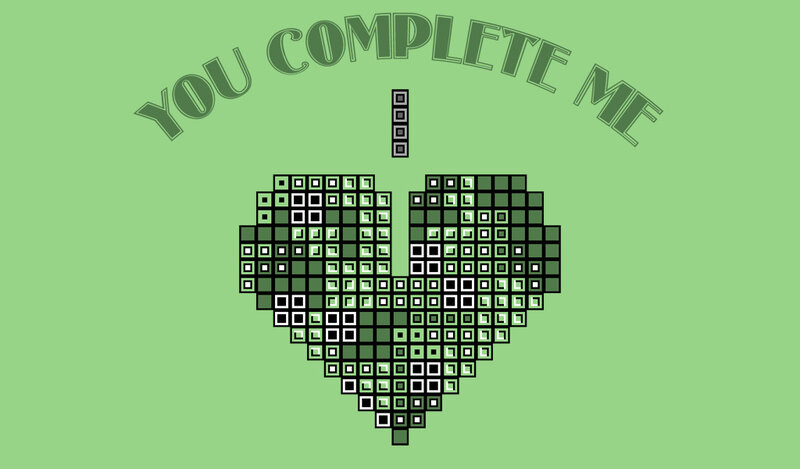 pixel heart message