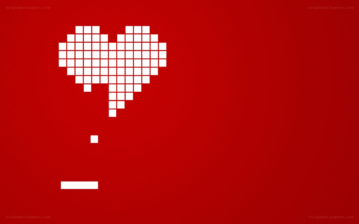 pixel heart on red