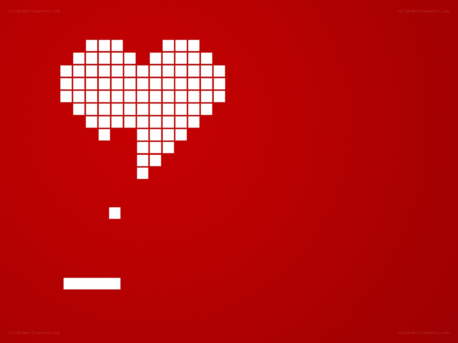 pixel heart on red