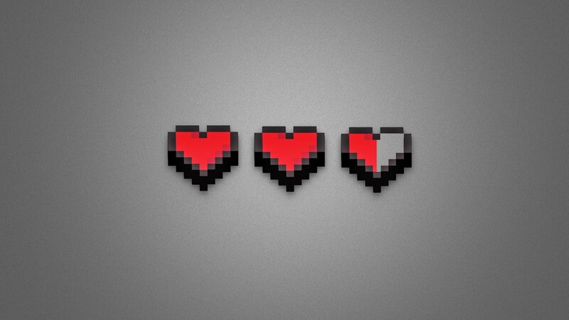 pixel hearts health indicator