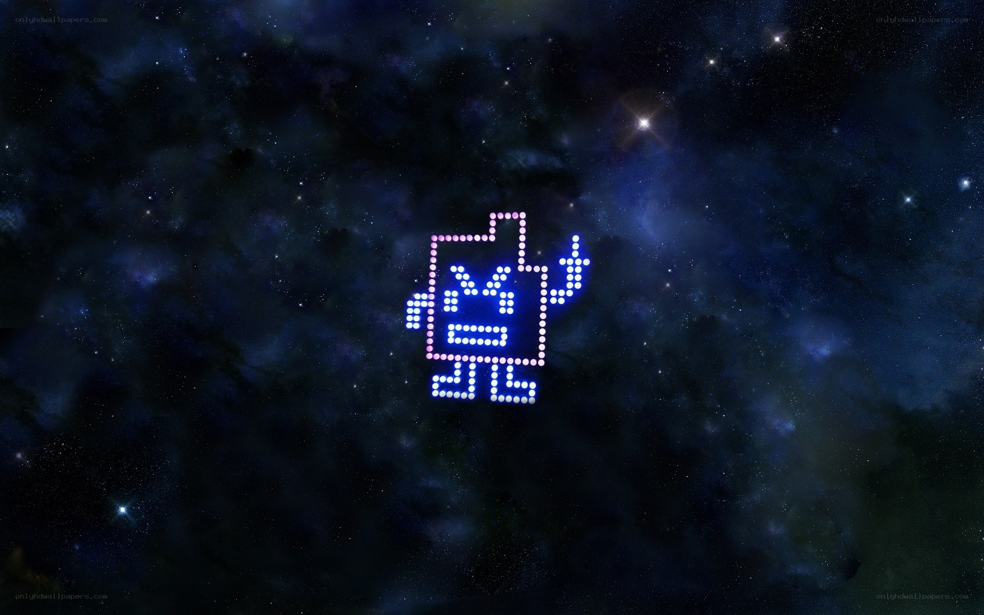 pixel robot in space