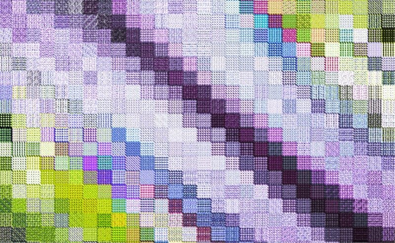 Pixelated Abstract Pattern — Purple