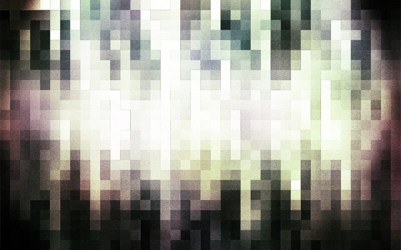 Pixelated Abstract Pattern — White, Dark
