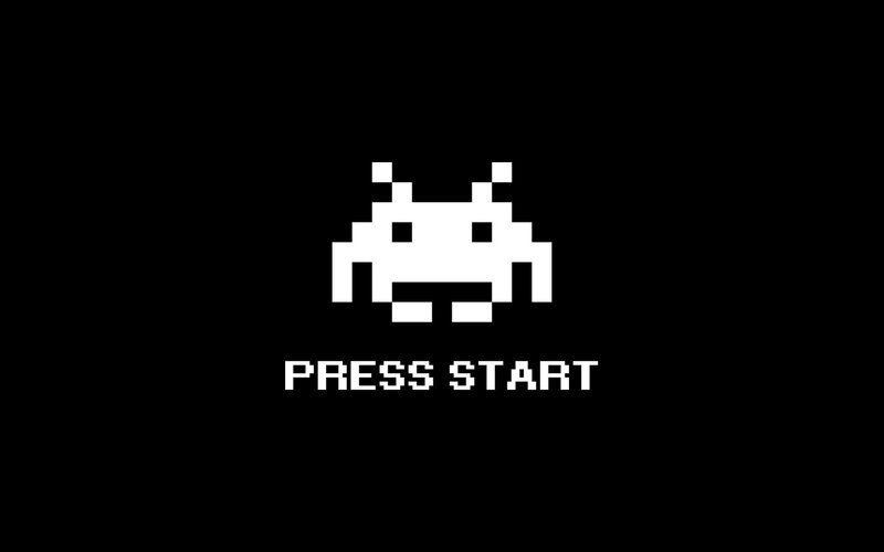 Pixelated Alien Character — Black